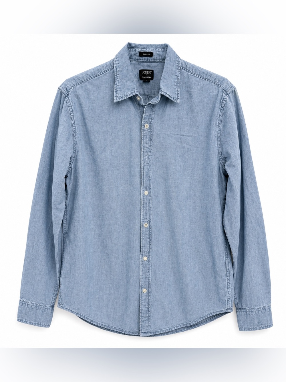J. Crew 100% Cotton Light Blue Chambray Button-Down Shirt